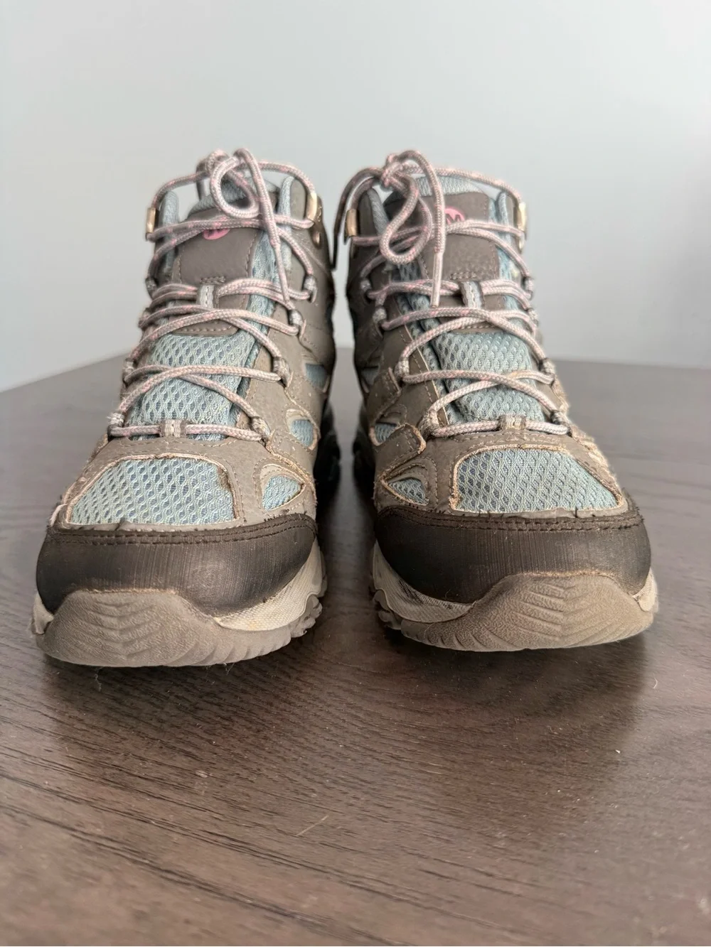 Merrell Moab 3 Mid Waterproof Hiking Boots Kids US 5M EU 36 Gray Blue MK165704